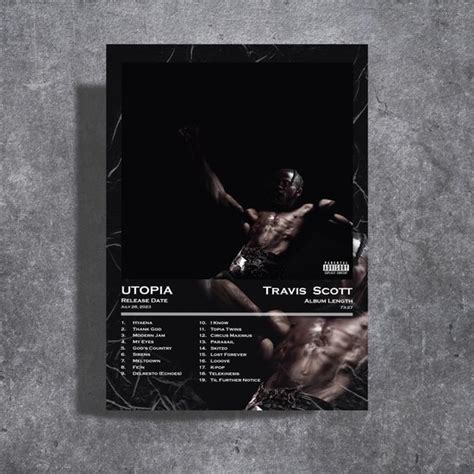 Travis Scott Utopia Poster Posters Plug Utopia Travis Scott