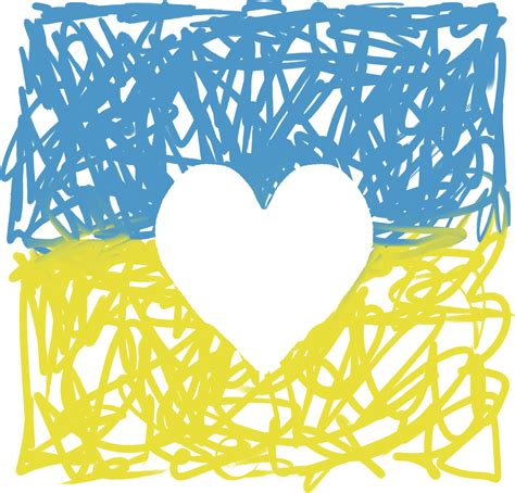 Hand drawn ukrainian flag 15080030 PNG