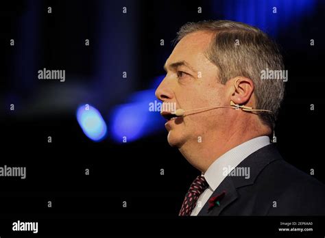 Leader Of Brexit Party Nigel Farage Speaks During The Party Rally