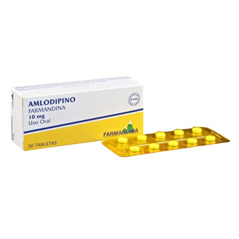 Amlodipino Farmandina 10mg 30 Tableta Distribuidor De Farmandina