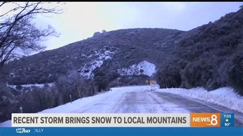 Recent storm brings snow to San Diego mountains | cbs8.com