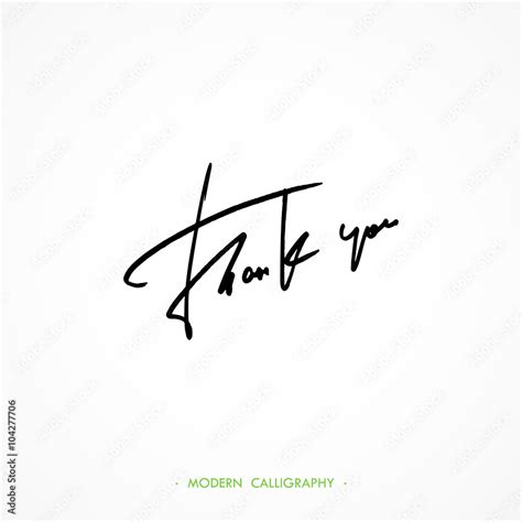 Thank You calligraphy. Vector illustration. Stock Vector | Adobe Stock