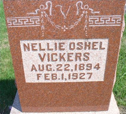 Nellie Lenore Oshel Vickers 1894 1927 Memorial Find A Grave