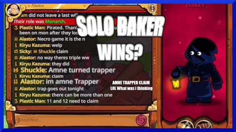 Solo Baker Takes The Game With Terrible Claim Town Of Salem 2 YouTube