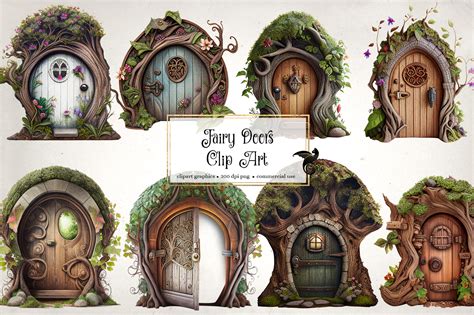 Fairy Doors Clipart Fairy Fantasy Clip Art Graphics And Etsy Uk