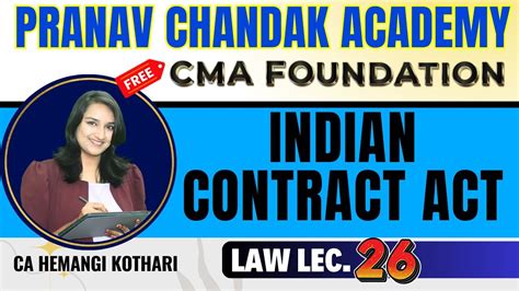 L Indian Contract Act Part Free Cma Foundation Dec Ca