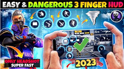 EASY TOP 5 WORLD S BEST CUSTOM HUD IN 2023 FREE FIRE 3 FINGER CLAW