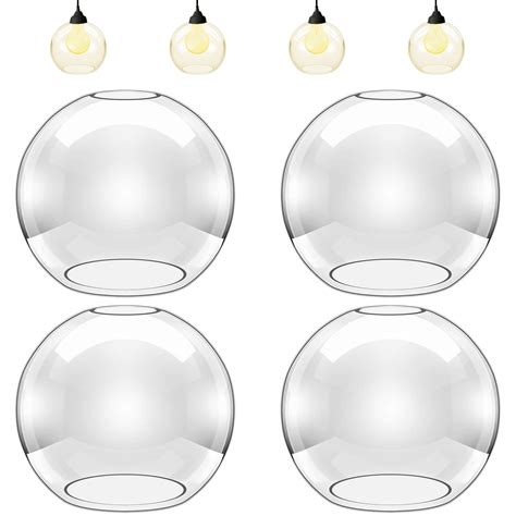 Retisee Pcs Clear Glass Globe Shade Lighting Fixture Replacement