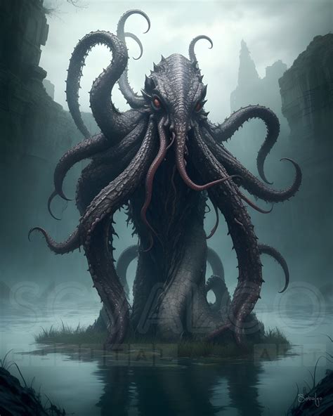 Octopus, Mind Flayer, Dark Fantasy Art, Digital Painting, Monster ...