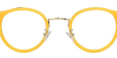 Mona Yellow Cat Eye Glasses