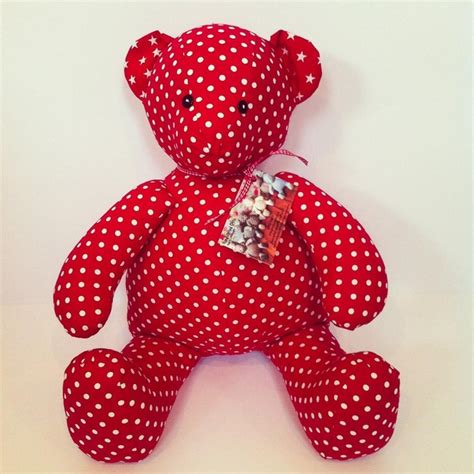 Red Polka Dot Teddy Bear Costura