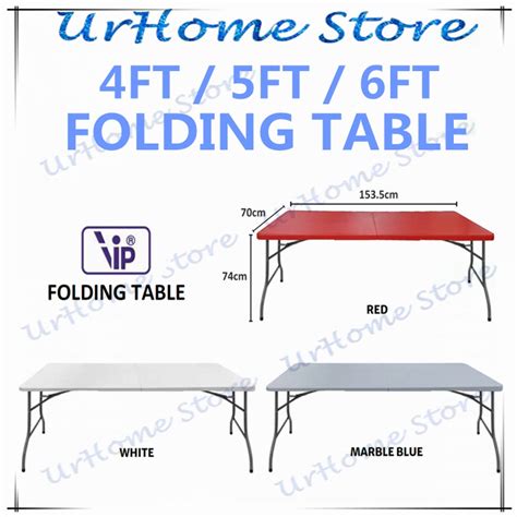 Ft Foldable Banquet Table Event Catering Hall Buffet Folding