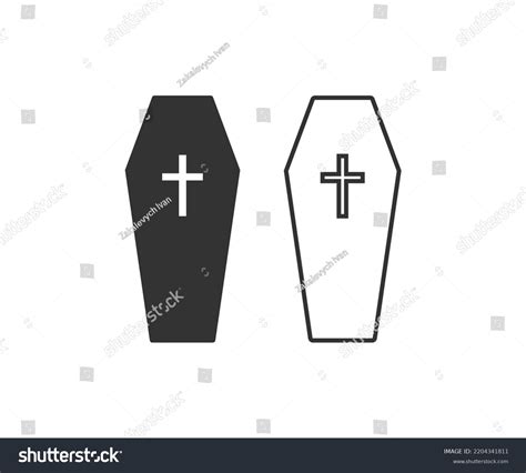 Coffin Icon Death Illustration Symbol Sign Stock Vector (Royalty Free ...