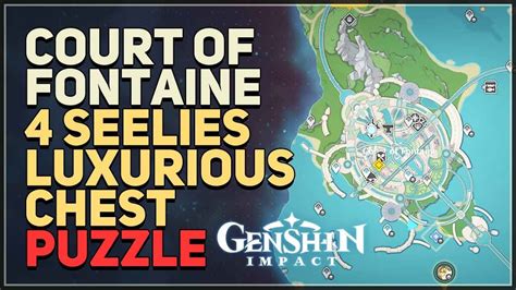 Court Of Fontaine Seelie Luxurious Chest Puzzle Genshin Impact Youtube