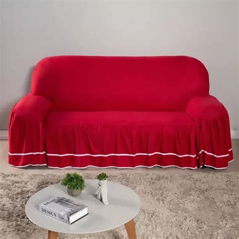 Capas De Sofa Super Luxo Dália 3 Lugares Vermelho MercadoLivre