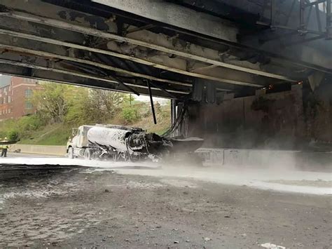 U.S. News: A fiery crash involving tanker carrying gas closes I-95 in Connecticut in both ...