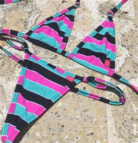 Maroma Striped Micro Bikini Vibrant Stripes Bikini Oh Lola