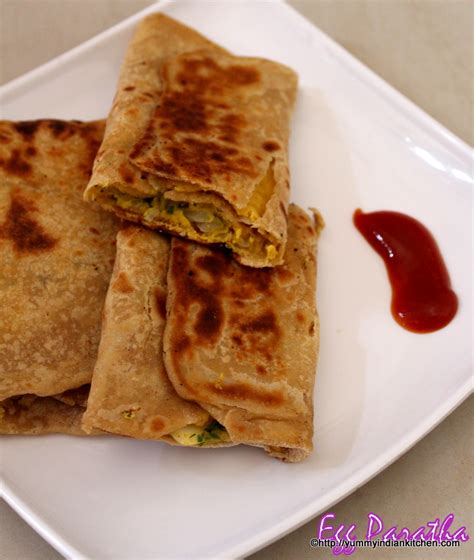 Egg Paratha Recipe Egg Chapati Roll Yummy India Kitchen