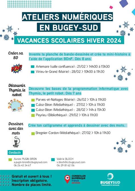 Noticias Ateliers Num Riques Vacances Scolaires Hiver