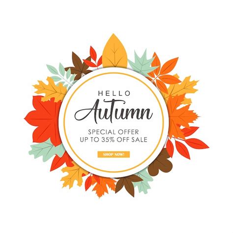 Premium Vector Hello Autumn Sale