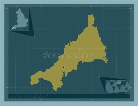 Cornwall England Great Britain Solid Capital Stock Illustration