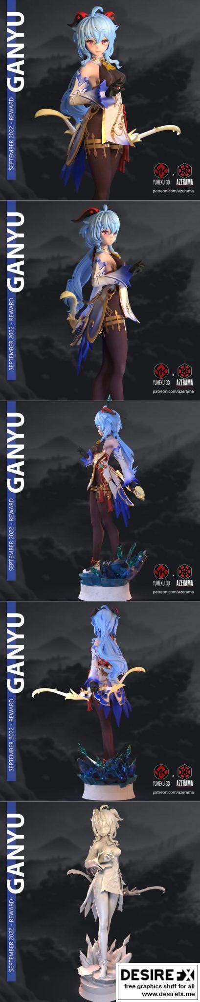 Desire FX 3d Models Ganyu Standard Azerama 3D Print Model STL