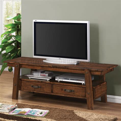 702106 TV Stand in Rustic Pecan by Coaster