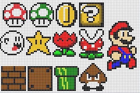 70 Plantillas De Hama Beads De Mario Bros