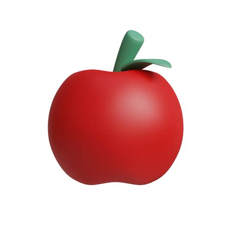 Apple Fruit Icon D Illustration Png