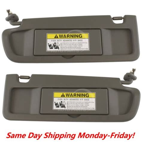 Sun Visor Dark Gray Atlas Pair For 2006 2008 Honda Civic Left And Right