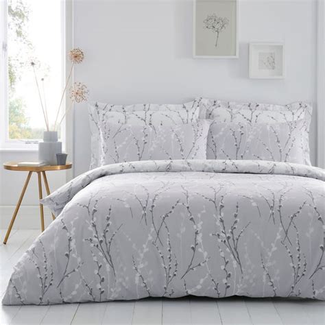 Belle Grey Duvet Cover and Pillowcase Set | Dunelm