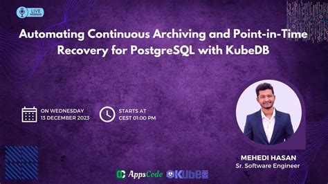 Automating Continuous Archiving And Point In Time Recovery For