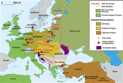 Changes to Europe after World War I - Vivid Maps