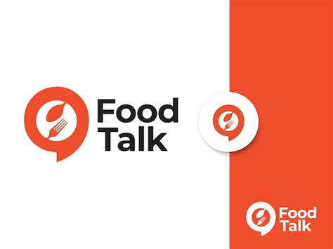 Premium Vector Food Talk Logo Design Concept