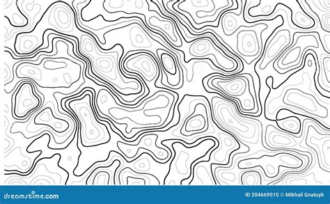 Topografía Del Vector De Los Contornos Ejemplo Geográfico Del Vector