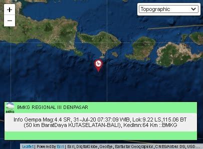 Kuta Selatan Kembali Diguncang Gempabumi Tektonik Bali Prawara