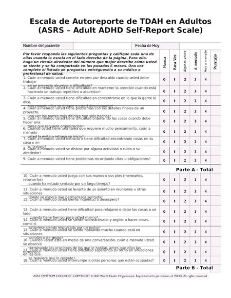 Doc Asrs Adult Adhd Self Report Scale Dokumen Tips