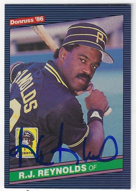 Autographed R J Reynolds Pittsburgh Pirates Donruss Card Main