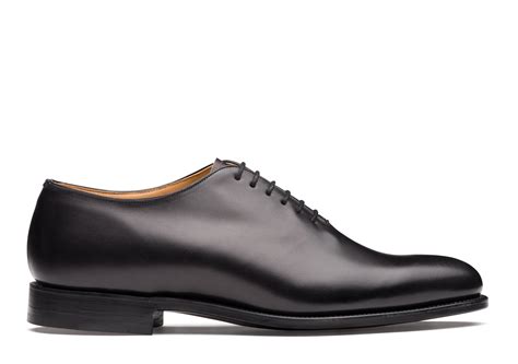 Men S Royal Calf Leather Whole Cut Oxford Black Church S