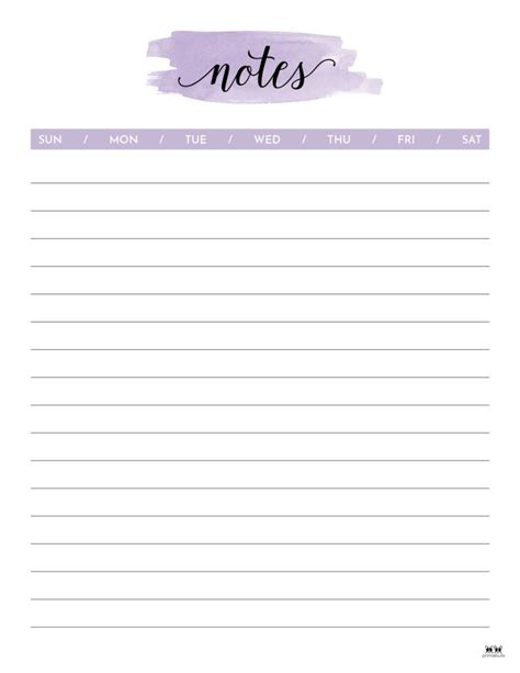 Note Pages Templates Free Printables Printabulk