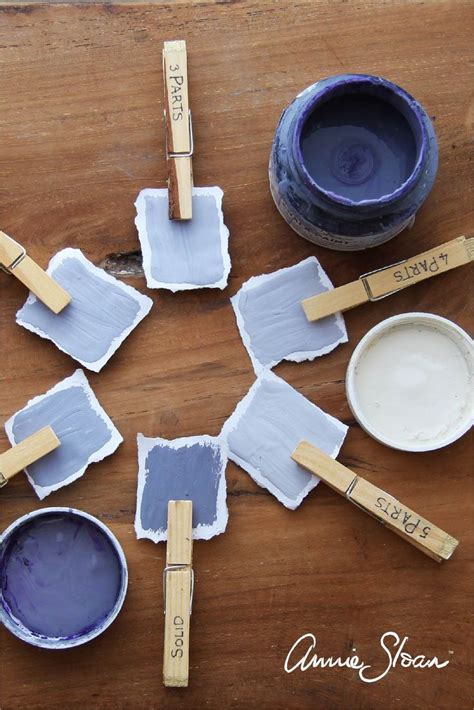 An Annie Sloan Colour Mix Of Chalk Paint In Pure And Old Violet Annie Sloan Chalk Paint Colors