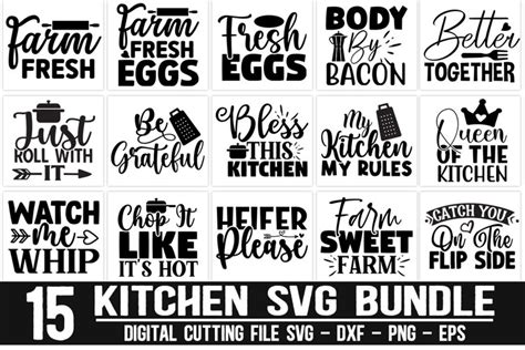 Kitchen SVG Bundle - High Quality Designs