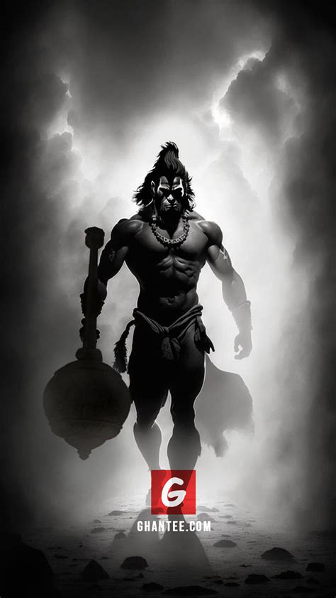 angry hanuman full HD wallpaper - ghantee