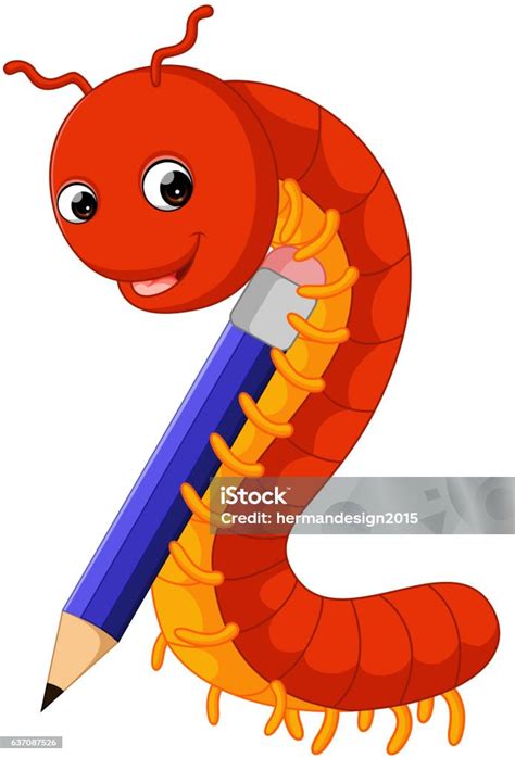 Cute Millipede Cartoon Stock Illustration Download Image Now