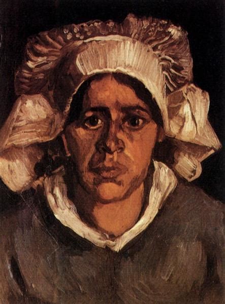 Head Of A Peasant Woman With White Cap Vincent Van Gogh