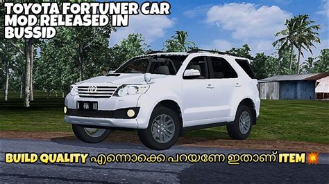 Toyota Fortuner Car Mod In Bus Simulator Indonesia