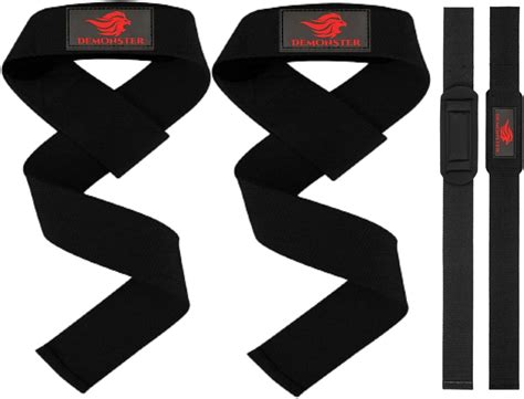 DEMONSTER Lifting Wrist Straps 1 Pair Wrist Straps For Weight Lifting