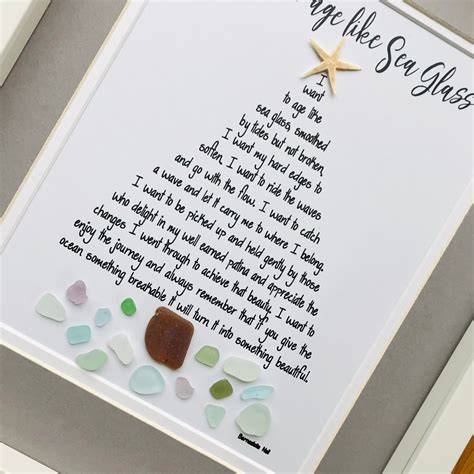 Large Sea Glass Poem I Want To Age Like Sea Glass Etsy