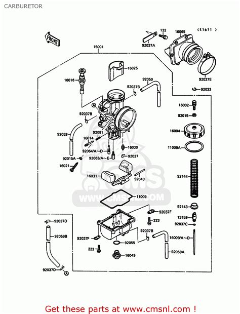 Kawasaki KX125 G1 1989 EUROPE UK AL CARBURETOR Buy Original