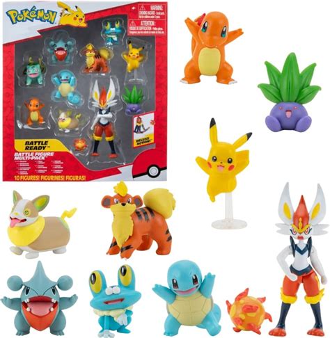 Pokemon Figurka 10 Pack 5 11 cm Pokémon Figury Cinderace Pikachu